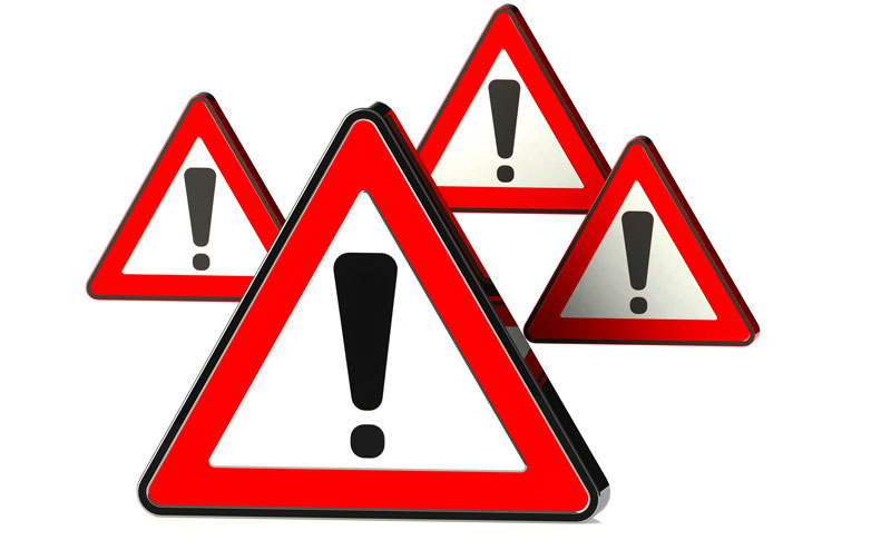 Gottesdienst mit Abendmahl zum 21. Februar – Achtung Lebensgefahr! – 4 Warnschilder