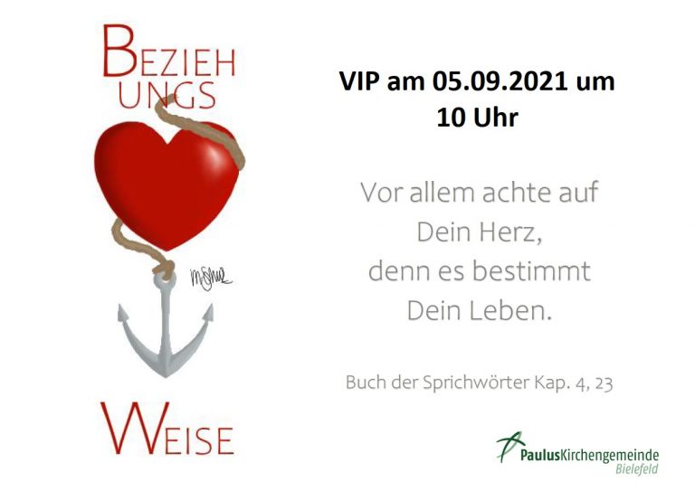 VIP-Gottesdienst am 05. September – Herzliche Einladung!